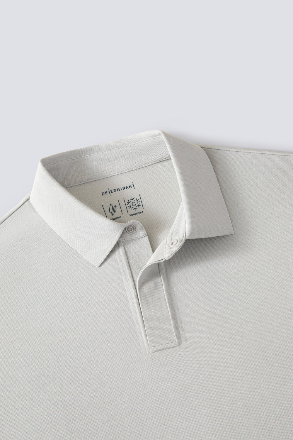 VISDRY™ Concealed Placket Sharp Pique Polo | Grey GYE128