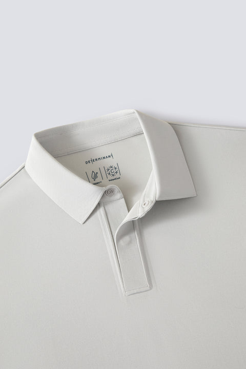 VISDRY™ Concealed Placket Sharp Pique Polo | Grey GYE128