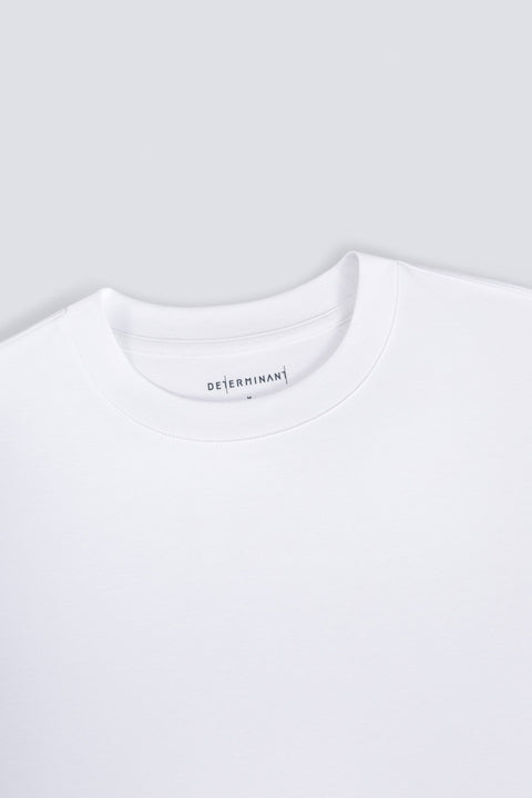 Cotton-Wool Crew Neck Slim Fit T-Shirt | White WH001Z