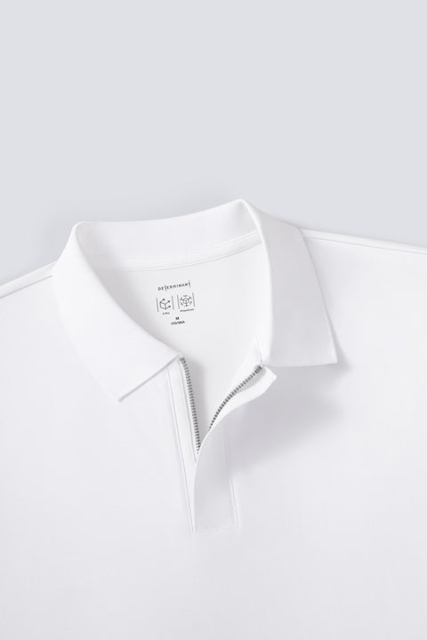 PrismCool Zip-Up Polo | White WH001Z