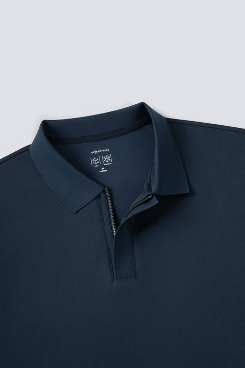PrismCool Zip-Up Polo | Navy 14036N