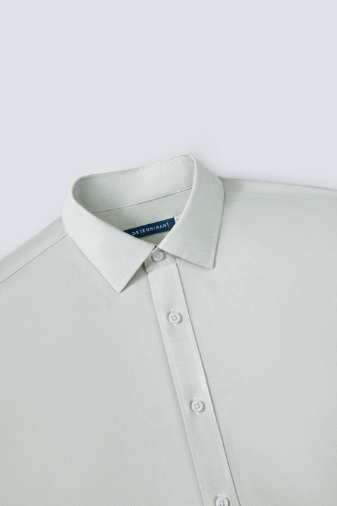 Wrinkle-Free Twill Dress Shirt | Light Grey Plain 27222N