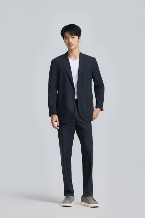 CottonSTRETCH Unstructured Woven Blazer | Navy 3492KP
