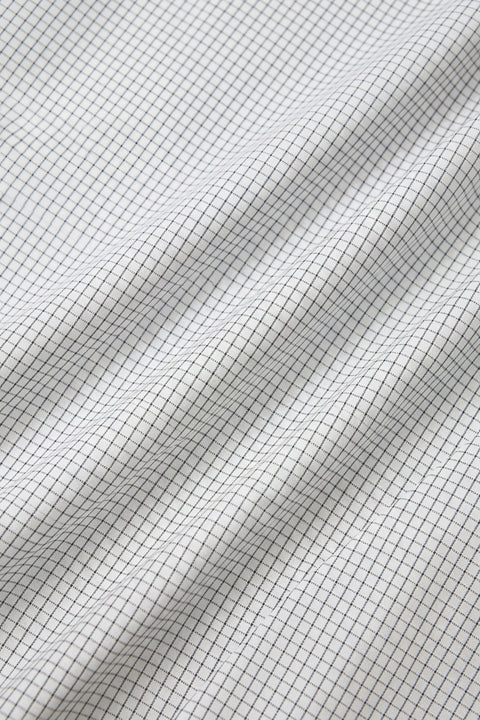 Wrinkle-Free Pinpoint Oxford Dress Shirt | Coffee Bean White Check 12025N