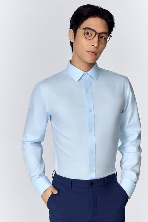 Wrinkle-Free Classic Twill Dress Shirt | Light Blue 9085NZ