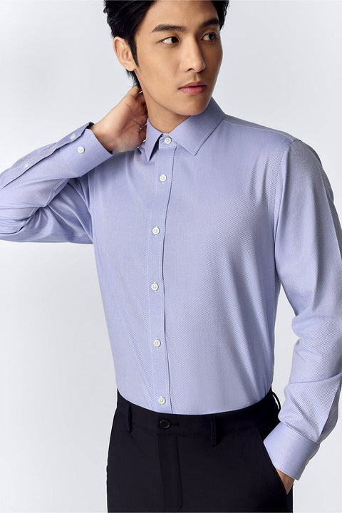 Wrinkle-Free Classic Twill Dress Shirt | Purple 16034N
