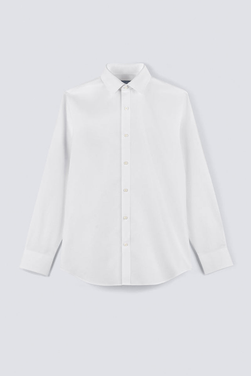Wrinkle-Free Classic Twill Dress Shirt | White WH001Z