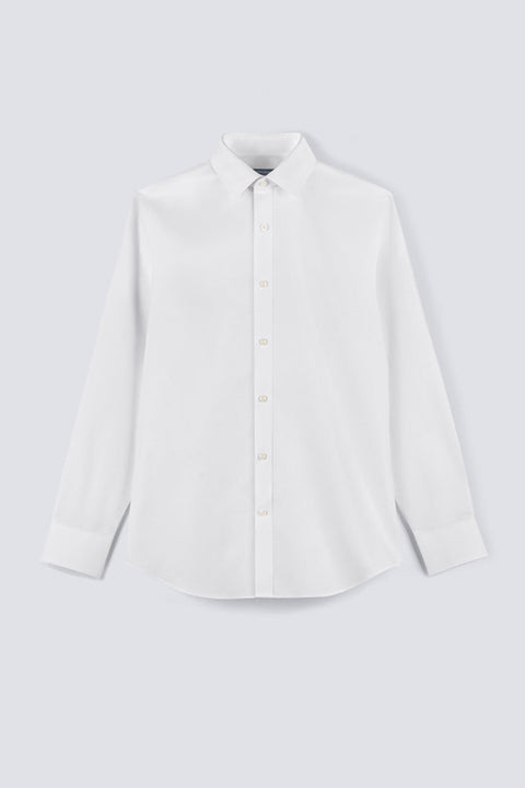 Wrinkle-Free Classic Twill Dress Shirt | White WH001Z