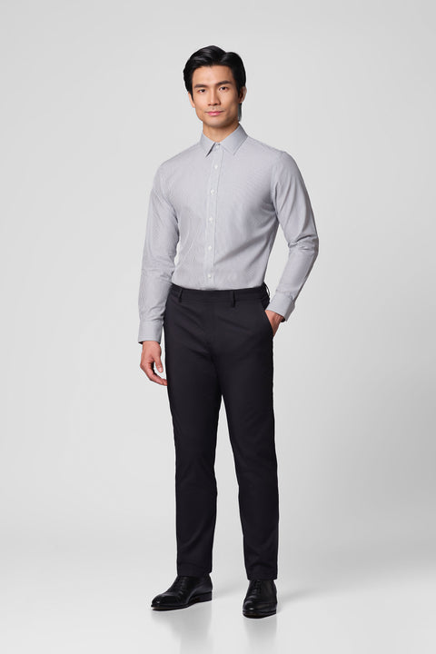 “Frozen in Tones” Waterless Dye Dress Shirt | Iceberg Stripe 22796N
