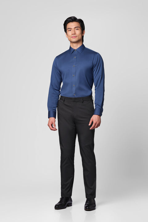 “Frozen in Tones” Waterless Dye Dress Shirt | Midnight Ice 22811N