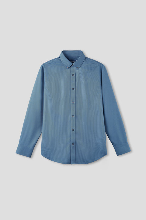 “Frozen in Tones” Waterless Dye Button-Down Dress Shirt | Slate Grid 22818N