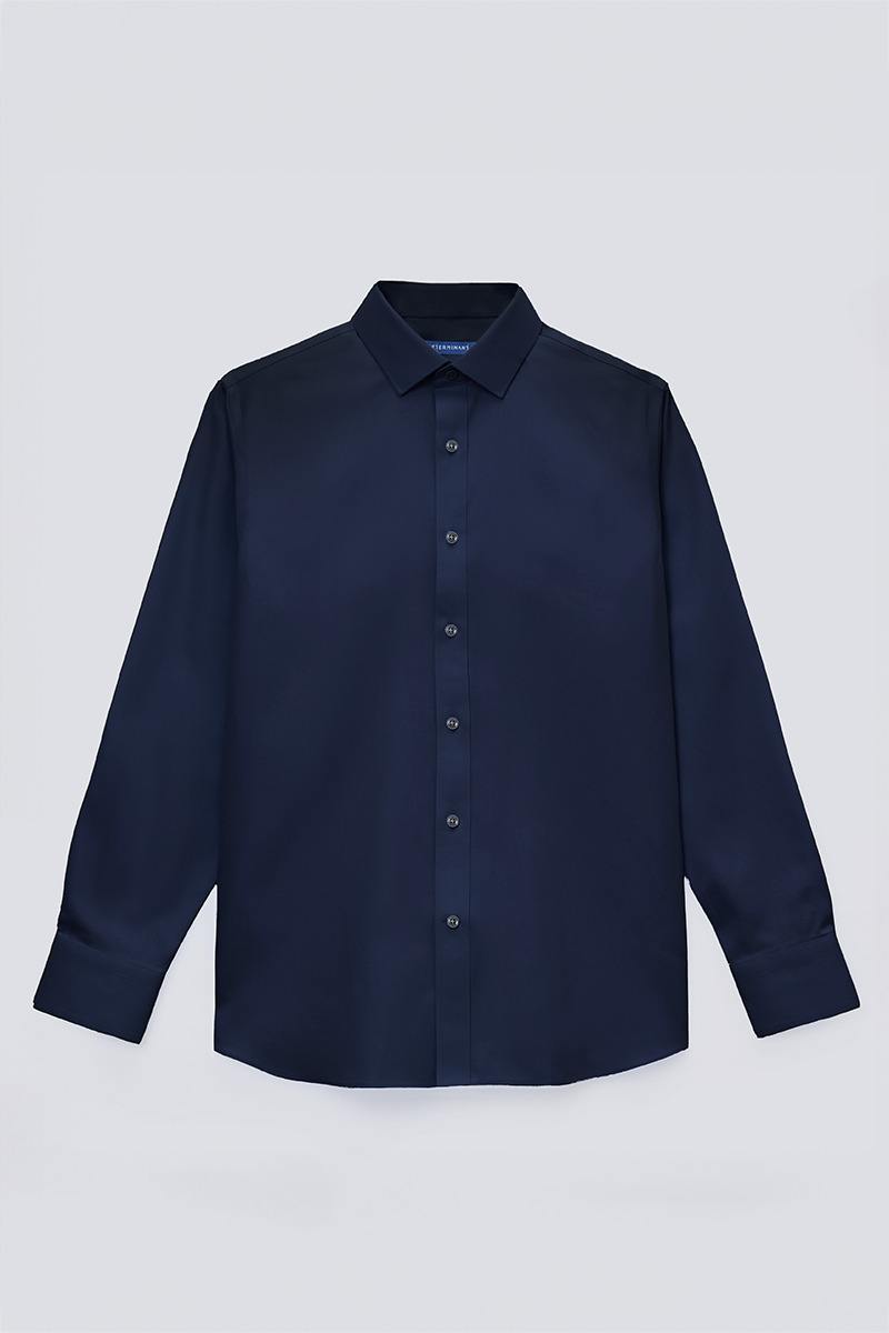 VISDRY™ Dobby Dress Shirt | Navy NYE063