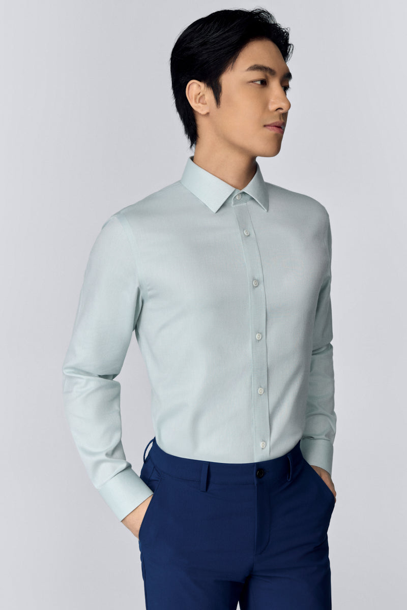 VISDRY™ Dobby Dress Shirt | Mint 16047N