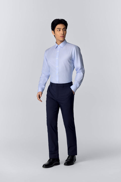 InstantCool Dobby Dress Shirt | Blue Stripes 15952N
