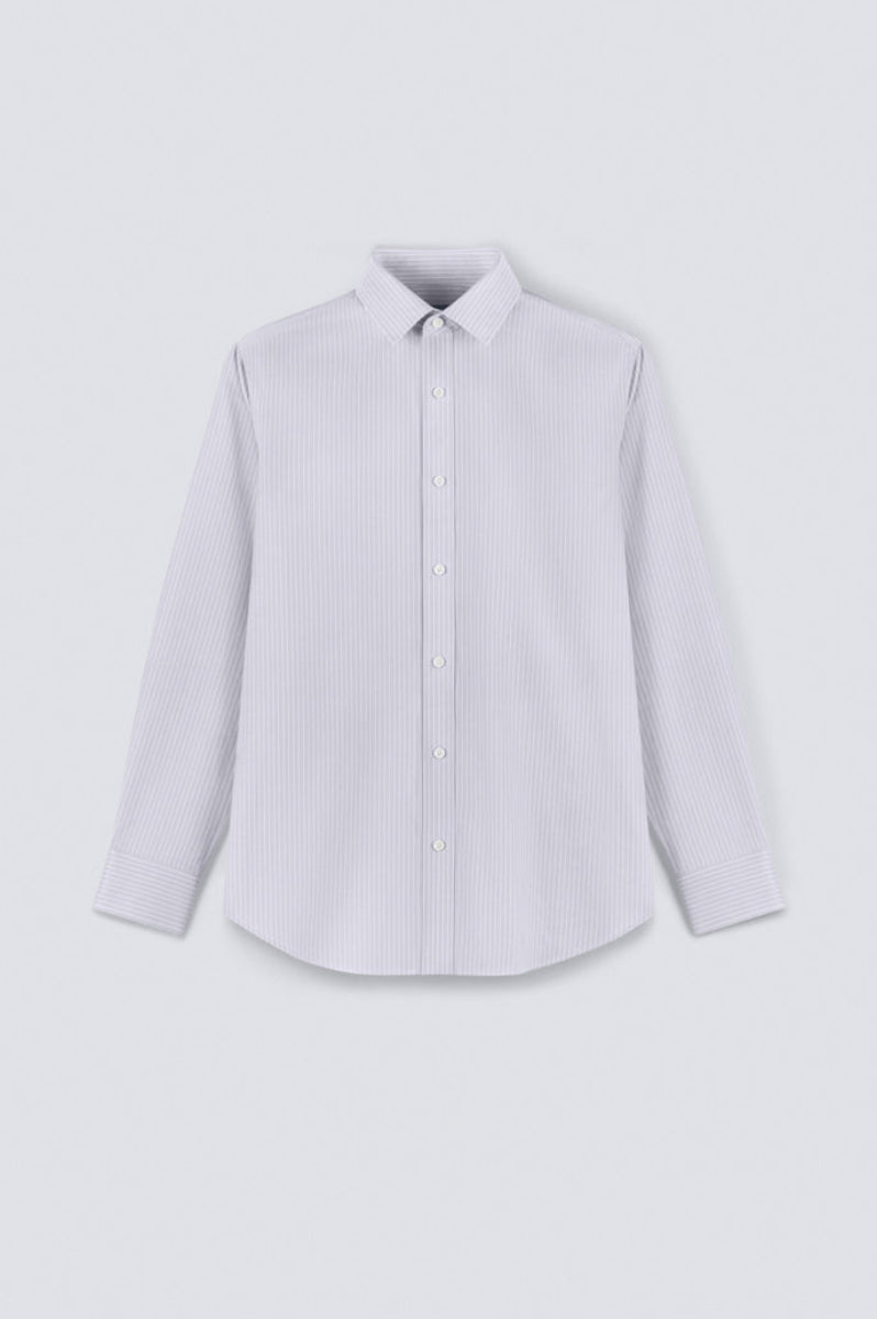 InstantCool Dobby Dress Shirt | Grey Stripes 19390N