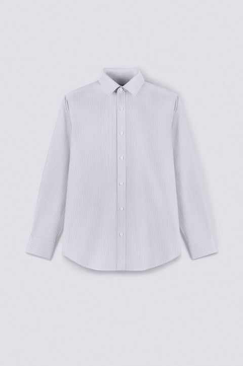 InstantCool Dobby Dress Shirt | Grey Stripes 19390N
