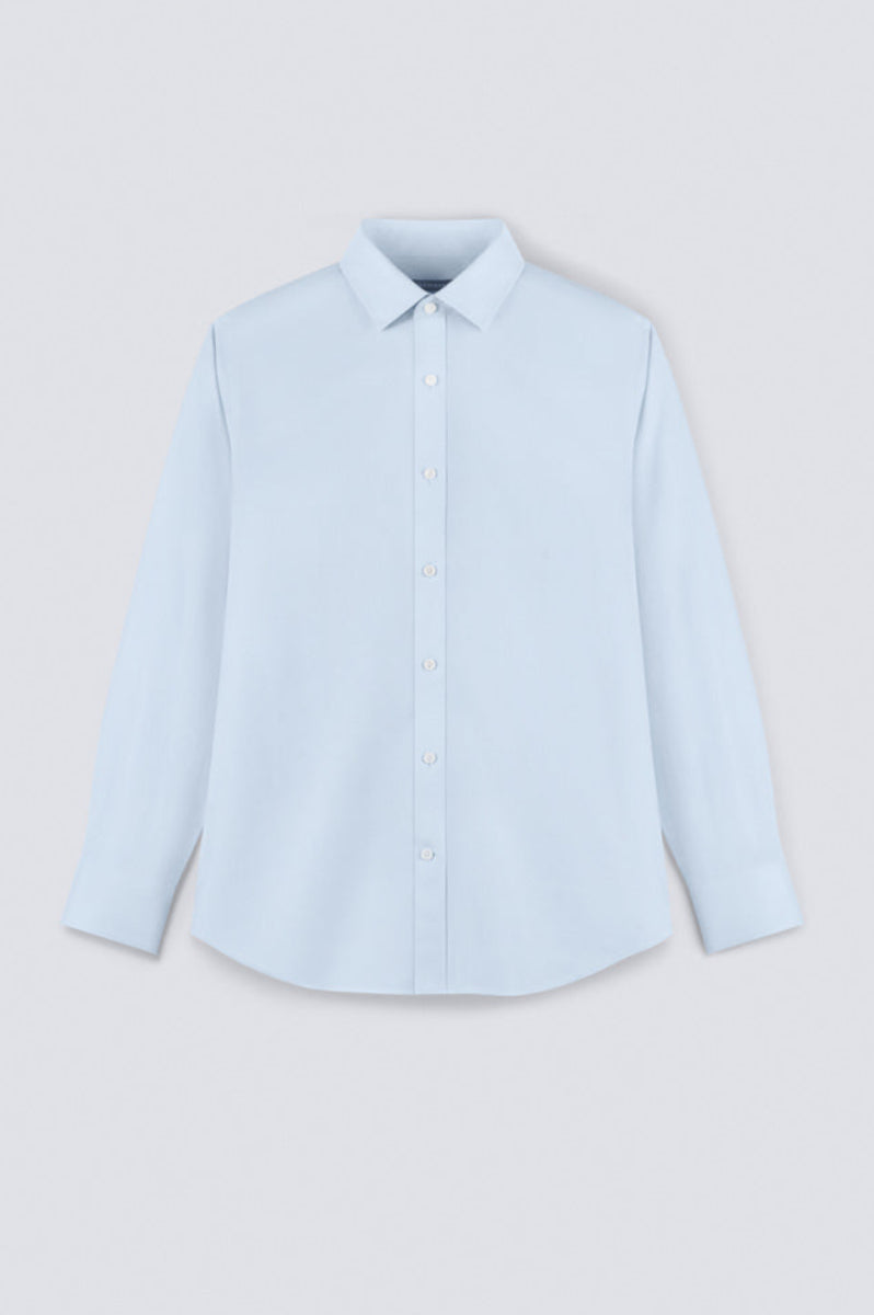 InstantCool Twill Dress Shirt | Light Blue Semi Plain 16220N