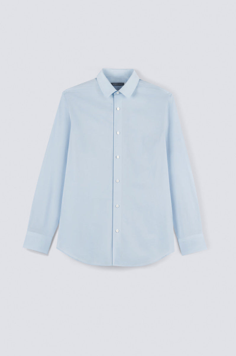 CottonSTRETCH Twill Dress Shirt | Blue 13140N