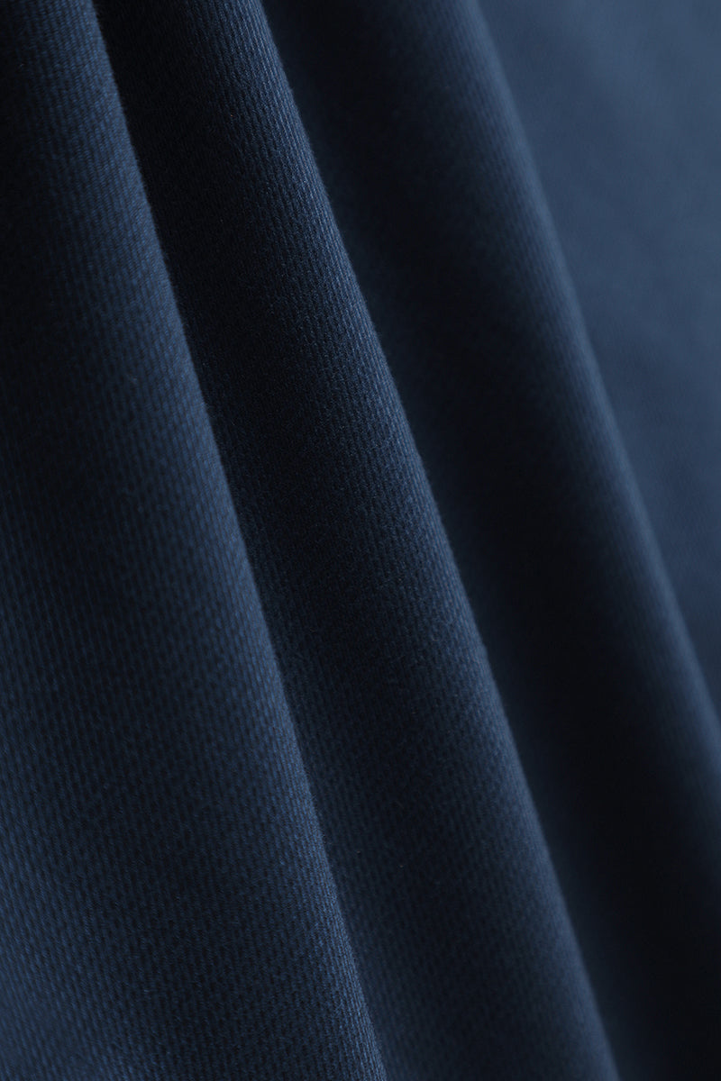 Wrinkle-Free Dobby Twill Dress Shirt | Navy Semi Plain 27587N