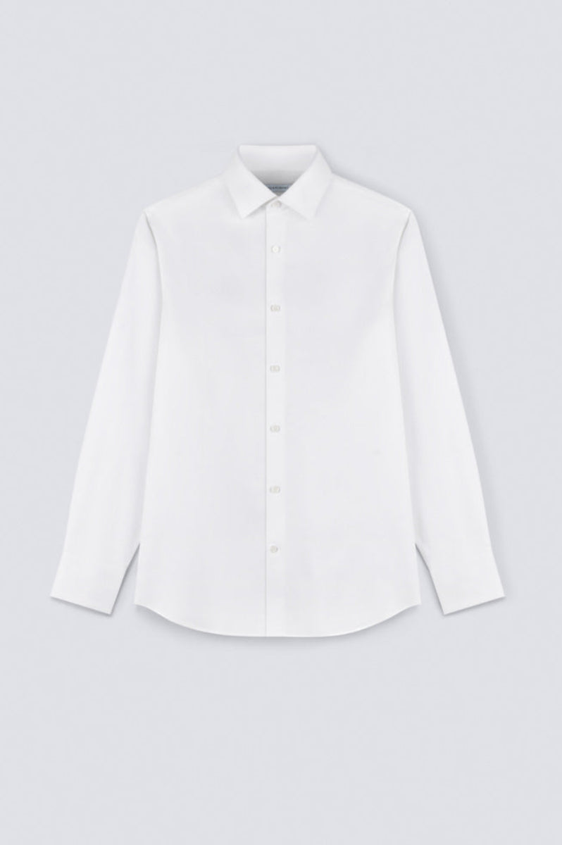 Supreme Cotton Herringbone Dress Shirt | White WH001Z