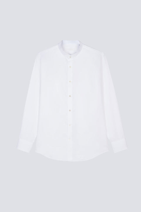 Supreme Wrinkle-Free Twill Mandarin Collar Dress Shirt | White WH001Z