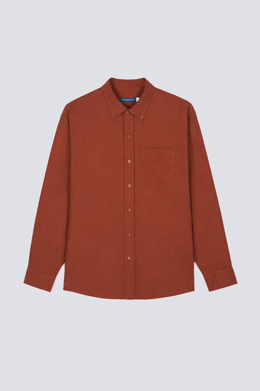 Cotton Corduroy Casual Shirt | Terracotta Red 10038Z