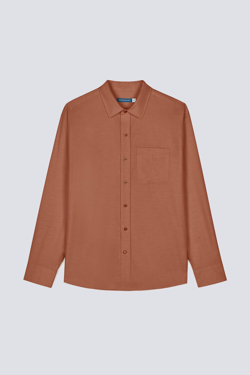 Cotton Flannel Casual Shirt | Heather Terracotta Red 30315P