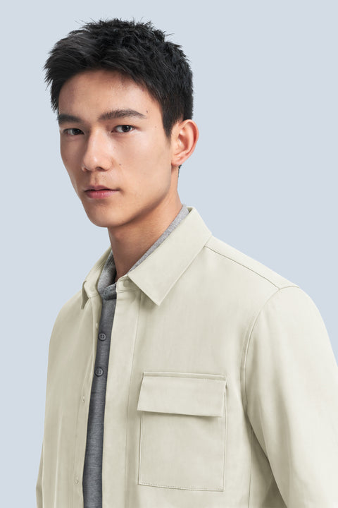 Stretch Water-Repellent Shirt Jacket | Tofu 10311P