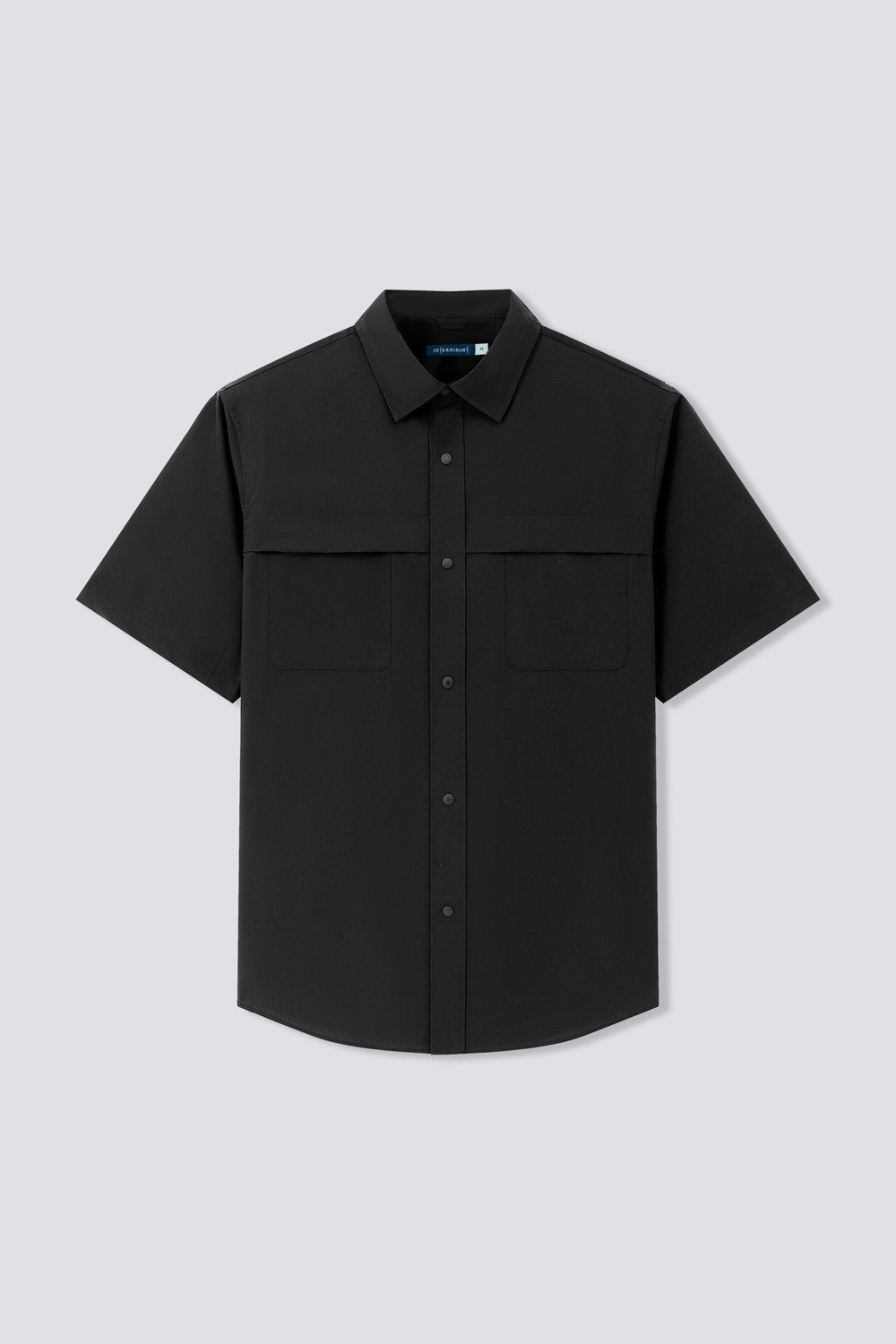 Cotton-Solotex Short Sleeve Casual Shirt | Black BKFD01