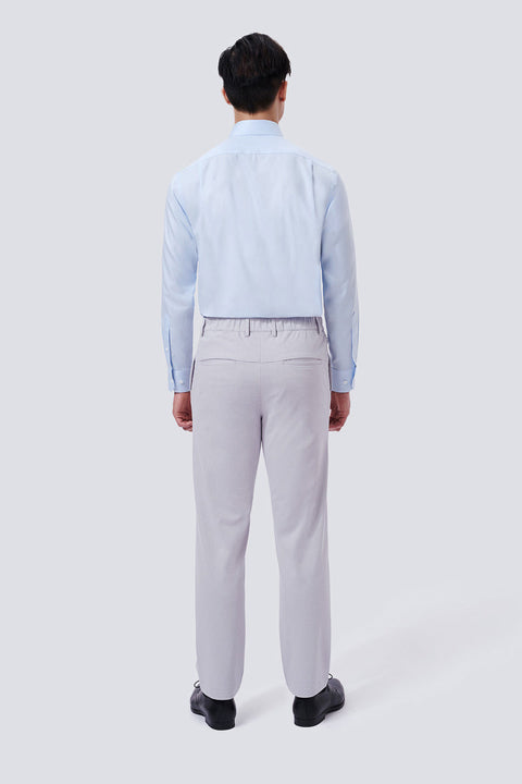 CottonSTRETCH Lightweight Knit Smart Pants | Light Grey GYE126