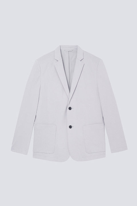CottonSTRETCH Lightweight Knit Smart Blazer | Light Grey GYE126