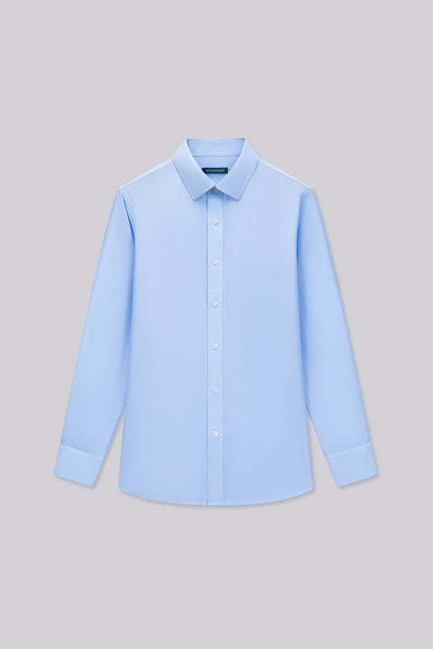 Wrinkle-Free Twill Dress Shirt | Light Blue Plain 16483N