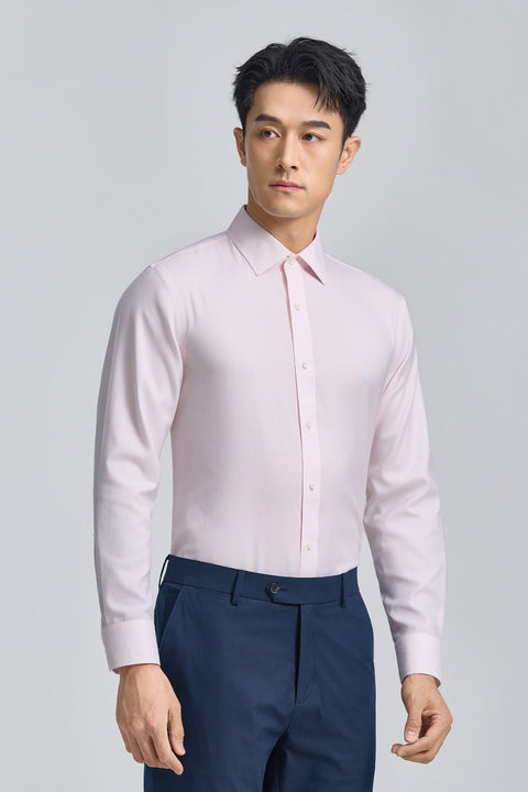 Wrinkle-Free Twill Dress Shirt | Lavender Forest Plain 30028N