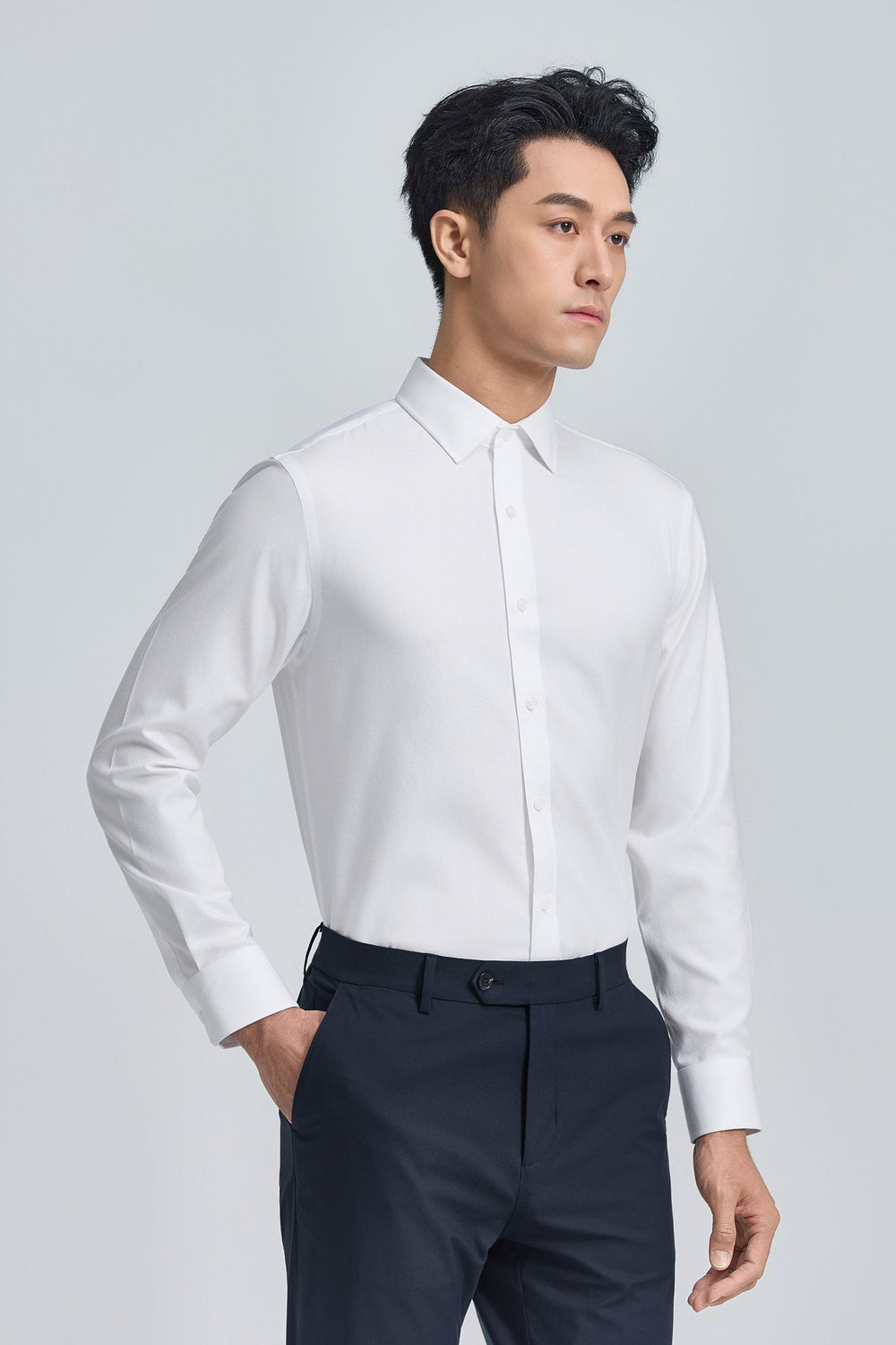 InstantCool Dobby Dress Shirt | Blanc White 27230N