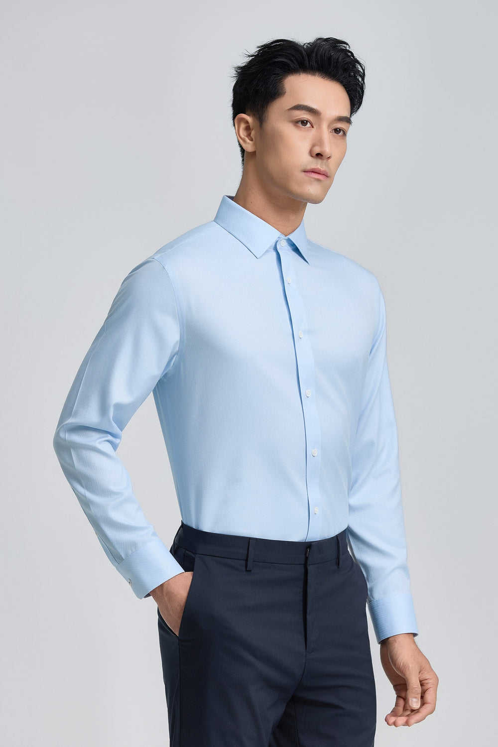 InstantCool Dobby Dress Shirt | Light Blue 26891N