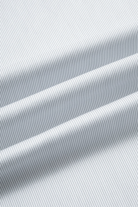 VISDRY™ Twill Dress Shirt | Light Grey Stripes 27229N