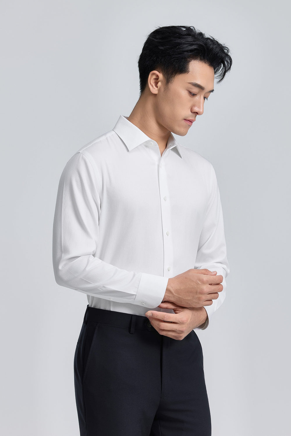 Supreme Cotton-Silk Dress Shirt | White WH001Z