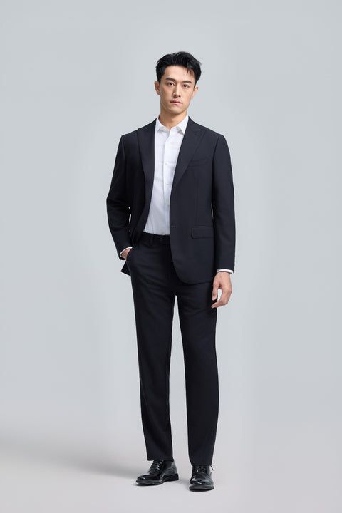 Merino Wool Regular Fit Blazer | Navy NY0000