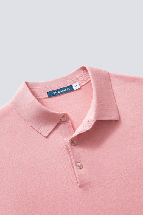 Flat-Knit Three-Button Sweater Polo | Lavender Forest PT1611