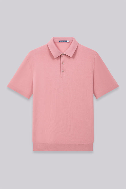 Flat-Knit Three-Button Sweater Polo | Lavender Forest PT1611