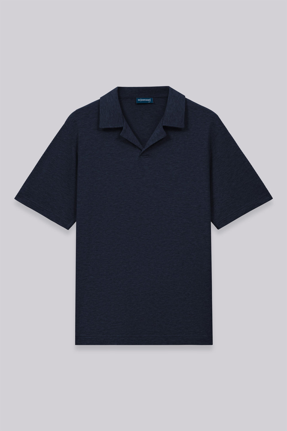 Cotton-Hemp Camp Collar Polo | Navy EB1244