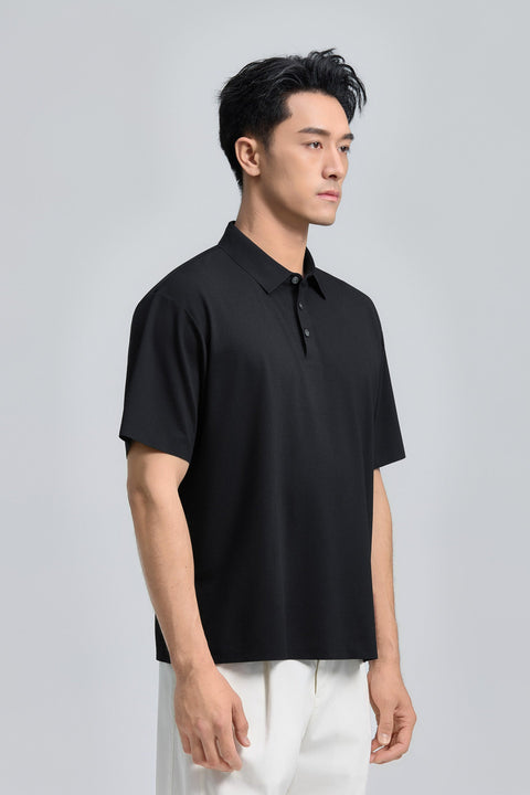 VISDRY™ Bonded Pique Polo | Black BKFD01