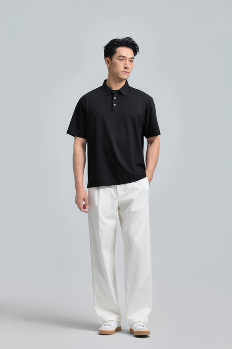 VISDRY™ Bonded Pique Polo | Black BKFD01