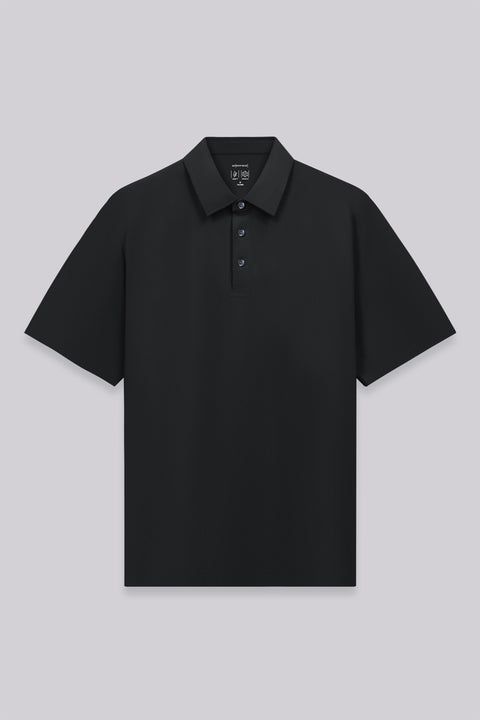 VISDRY™ Sharp Pique Polo | Black BKFD01