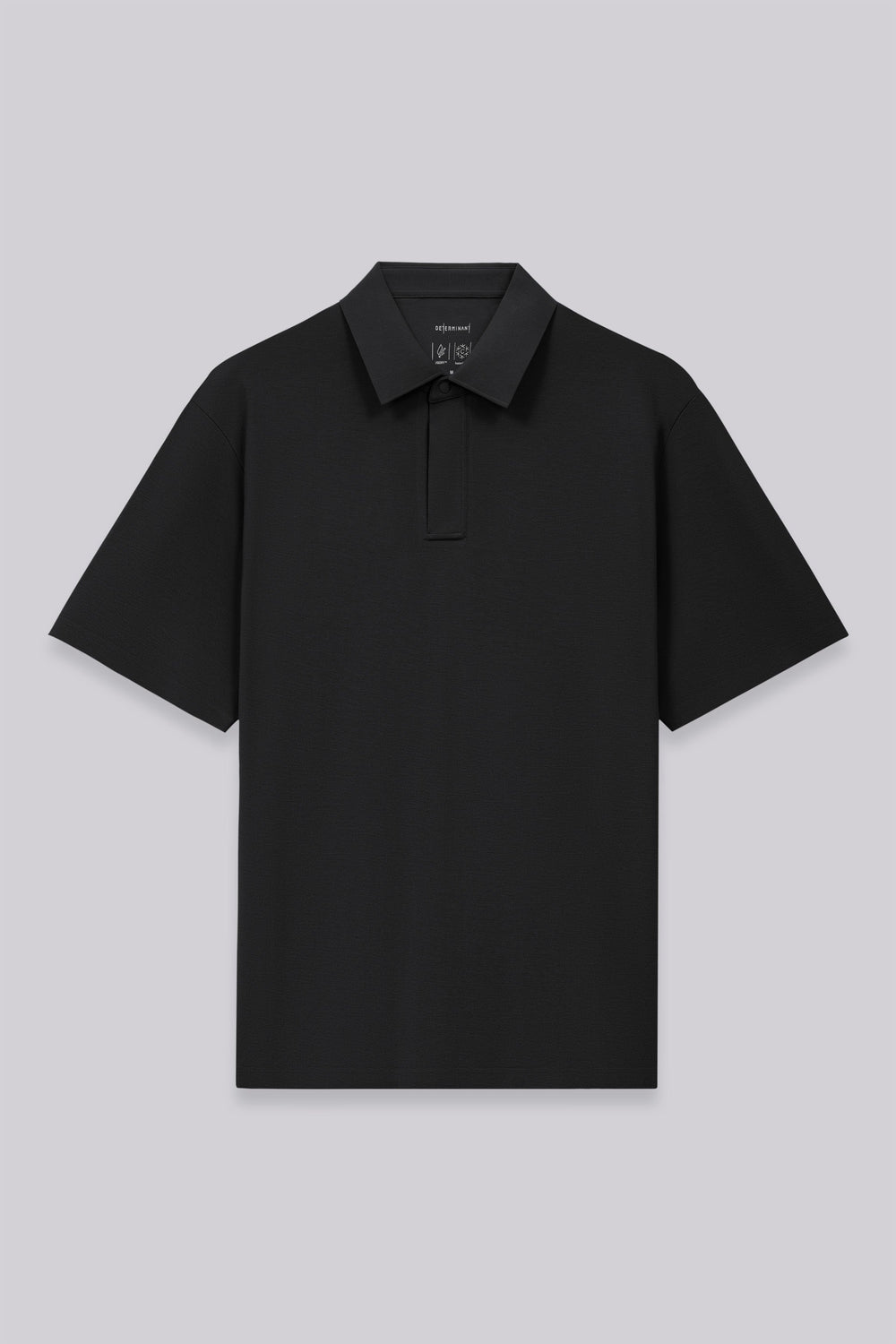 VISDRY™ Concealed Placket Sharp Pique Polo | Black BKFD01