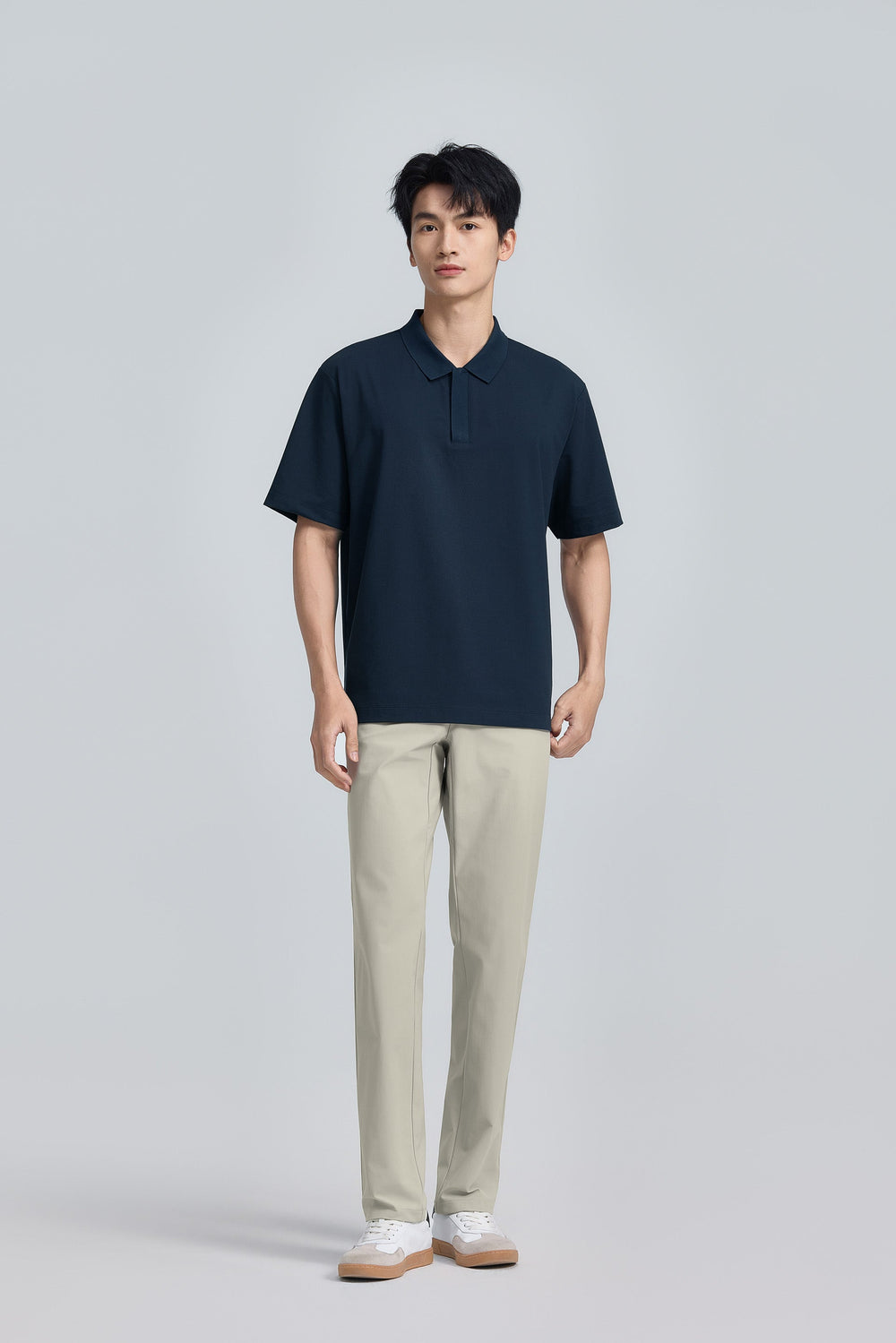 PrismCool Zip-Up Polo | Navy 14036N