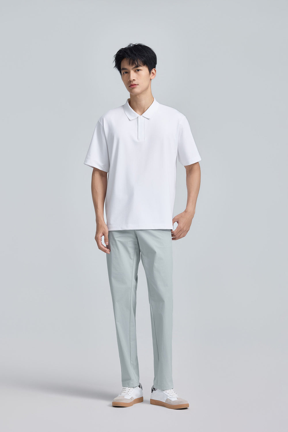 PrismCool Zip-Up Polo | White WH001Z