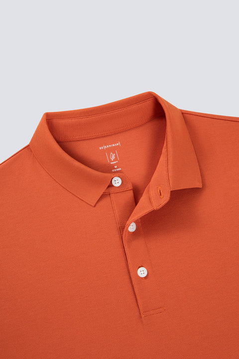 VISDRY™ 3-Button Pique Polo | Orange Rust PT1447