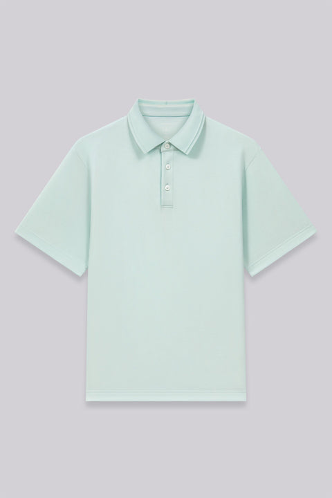 VISDRY™ Tonal Tipped Pique Polo | Seafoam Green PT4610
