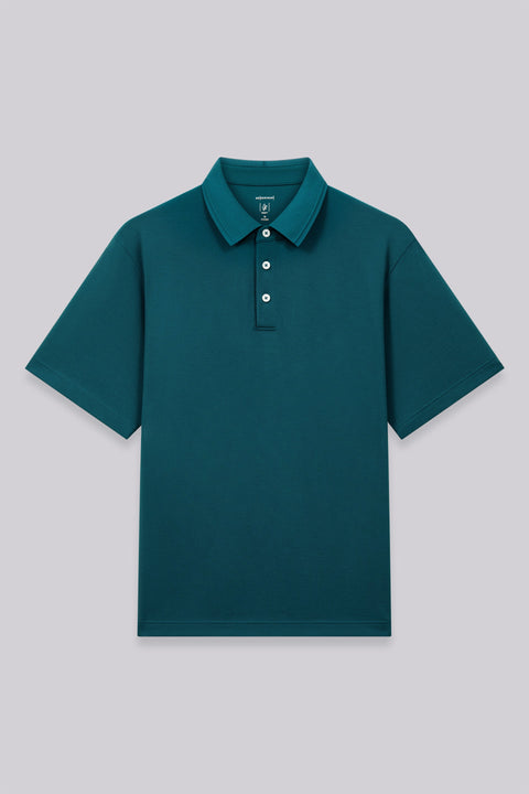 VISDRY™ Tonal Tipped Pique Polo | Teal Green PT316C